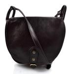 Ladies handbag leather bag clutch hobo bag shoulder bag dark brown crossbody bag made in Italy genuine leather