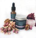 The Ilex Wood - 100% Natural Handcrafted Face Care, Vegan, Moisturising, Anti Ageing, Wrinkle and Line Reducing Ingredients (Rose and Frankincense Gift Set - Face Cream and Serum)