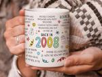 Back in 2008 Mug, 18th Birthday Mug, Milestone Birthday Gift, Anniversary Keepsake, 18th Birthday Gift