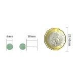 Jade Earrings Studs,6mm Light Green Jade Earrings for Women,925 Sterling Silver Stud Earrings Jade Jewellery Good Luck Earrings Gift for Birthday Anniversary