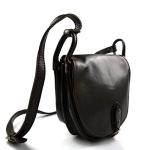 Ladies handbag leather bag clutch hobo bag shoulder bag dark brown crossbody bag made in Italy genuine leather