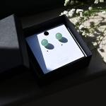 Jade Earrings Studs,6mm Light Green Jade Earrings for Women,925 Sterling Silver Stud Earrings Jade Jewellery Good Luck Earrings Gift for Birthday Anniversary