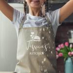 Pink Positive Mother's Day Gift Personalised Apron | Name Kitchen Apron Cooking Baking Gift for Woman