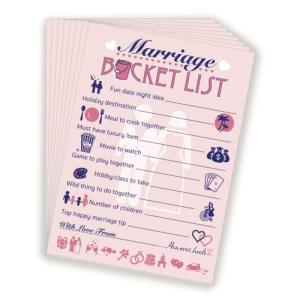 Marriage Bucket List - Words Of Wisdom - Hen Night Party Game - Wedding Game