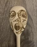 Personalised Face Engraved Wooden Spoon -Facial Features - Funny Custom Photo Gift for Friends & Family - Unique Birthday, Housewarming or Best Friend Present - Handmade Kitchen Keepsake