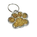 Personalised Pet Paw ID Tags Dog ID/Cat ID Bling Tag Name ENGRAVING (Black)