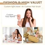 Personalized Rhinestone Name Hair Brush, Custom Wood Bamboo Hair Brush for Women Men and Kids Make Thin Long Curly Hair Health and Massage Scalp for Wedding, Bridesmaid, Birthday, Mother's Day, Friend