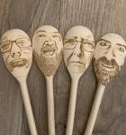 Personalised Face Engraved Wooden Spoon -Facial Features - Funny Custom Photo Gift for Friends & Family - Unique Birthday, Housewarming or Best Friend Present - Handmade Kitchen Keepsake