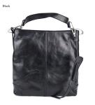 Leather Women's Handbag - Elegant Shoulder Bag with Premium Italian Leather and Durable Construction - made in Italy - black