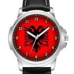 Albania Flag Albanian Eagle Gents Men's Customised Personalised Wrist Watch Birthday Anniversary Gift Engraved
