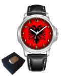 Albania Flag Albanian Eagle Gents Men's Customised Personalised Wrist Watch Birthday Anniversary Gift Engraved