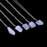 Rainbow Moonstone Natural Raw Crystals Pendant Necklace Blue Fire Gemstone Energy Healing Crystals, Birthday, Gift for her, Silver Jewellery 18 inch AA+ Quality
