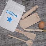 Personalised Children's Star Baker Apron - Custom Name Kids Baking Apron, ages 3-10, Fun Kitchen Cooking Gift