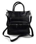 Ladies buffalo leather black handbag womens shoulder bag leather satchel leather shopper handbag leather crossbody