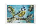 Blue Tit Tea Towel 100% Cotton Wildlife Garden Bird Watcher Lover Fan Twitcher Gardener Gift White Blue Drying Cloth Kitchen Decor Hayley Mills Art