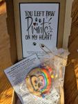 Rainbow Bridge Pet Memorial Suncatcher – Hand-Painted “Paw Print on My Heart” Keepsake – Pet Loss Sympathy Gift for Dog or Cat Lovers – Handmade in the UK by Heather