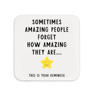 Manta Makes Mentor Thank You Gift, Coaster for Colleague Teacher Friend Mentor Gifts, Thank You Gifts for Women, Men, Friends (Amazing People)