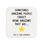 Manta Makes Mentor Thank You Gift, Coaster for Colleague Teacher Friend Mentor Gifts, Thank You Gifts for Women, Men, Friends (Amazing People)