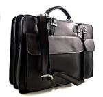 Leather shoulder bag briefcase carry on messenger bag leather women handbag men office bag business document folder bag black