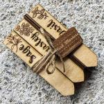 Set of 10 Herb Plant Markers Sticks - Garden plant identifier stakes
