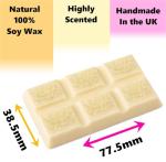 Raspberry Ripple Scented Wax Melts Snap Bar – 22g Natural Handmade, Highly Scented, Long-Lasting Soy Wax, Ideal for Burners & Sweet Fruity Home Fragrance