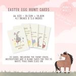 Easter egg hunt clue cards | bunny rabbit Easter treasure hunt | 22 egg hunt for Easter clues | Easter games | Easter ideas cards gift idea (Easter egg hunt cards)