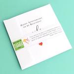 Happy Anniversary to my Beautiful Wife Card, Handmade Red Love Heart Wedding Anniversary Card for Wife