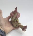 Shy fairy garden figurine, ceramic pixie plant pot ornament