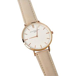 Treat Republic Personalised Elie Beaumont Leather Watch [Grey and White] – Engraved Message, Leather Watch for Women, Genuine Leather | Women’s Wrist Watch