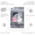 CICIX LIMITED Scented Vacuum Freshner Discs. 130+ Scents To Pick From. Handmade in England. Strong Scented, Long lasting. Pack of 4x 3cm Discs. Vegan And Cruelty Free. (Clean Fluffy Towels)
