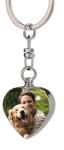 Personalised Heart Ashes Urn Ash Keyring Photo Text Metal Cremation Verse Boxed Family Pets Friends Gift