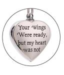 Personalised Heart Ashes Urn Ash Keyring Photo Text Metal Cremation Verse Boxed Family Pets Friends Gift