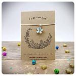 Forget Me Not Flower Wish Bracelet, Bereavement Bracelet, Sympathy Bracelet, Remembrance Bracelet