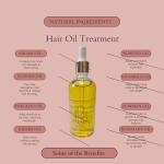 Natural, Vegan Hair Oil Treatment with Pumpkin See Oil & Rosemary - 7 plant based oils to Promote Growth & Nourishes & Hydrates Scalp & Hair - All hair Types (100ml)