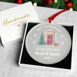 Beecreative First Christmas In Your New Home Ornament - Personalised 1st Xmas New House Home - Housewarming Gift For Couples - Tree Decoration With Red Bag