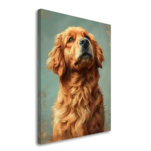 Retriever (Curly Coated) Painted Illustration - Charming Art Print for Dog Lovers, Pet Portraits, Animal Artwork, Canine Collectibles, Home Decor