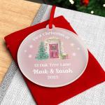 Beecreative First Christmas In Your New Home Ornament - Personalised 1st Xmas New House Home - Housewarming Gift For Couples - Tree Decoration With Red Bag