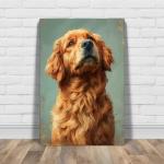 Retriever (Curly Coated) Painted Illustration - Charming Art Print for Dog Lovers, Pet Portraits, Animal Artwork, Canine Collectibles, Home Decor