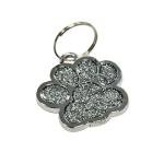 Personalised Pet Paw ID Tags Dog ID/Cat ID Bling Tag Name ENGRAVING (Blue)