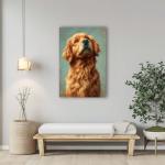 Retriever (Curly Coated) Painted Illustration - Charming Art Print for Dog Lovers, Pet Portraits, Animal Artwork, Canine Collectibles, Home Decor