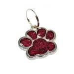 Personalised Pet Paw ID Tags Dog ID/Cat ID Bling Tag Name ENGRAVING (Blue)