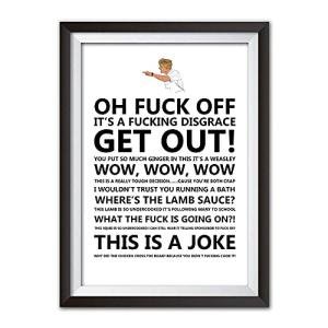 Gordon Ramsay - Famous TV Quotes - A4 Print - Poster - Funny Kitchen Poster
