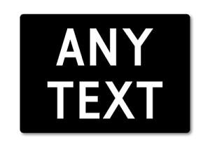 Personalised Any Text METAL Custom Sign Plaque. Indoors or Outdoors. 10 Colours, Various Sizes. Home Bar Man Cave Workshop Bedroom Address (A4 (283mm x 197mm), Black)