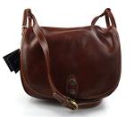 Ladies handbag leather bag clutch hobo bag shoulder bag crossbody bag made in Italy genuine leather brown