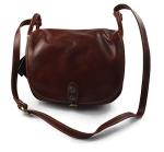 Ladies handbag leather bag clutch hobo bag shoulder bag crossbody bag made in Italy genuine leather brown