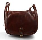 Ladies handbag leather bag clutch hobo bag shoulder bag crossbody bag made in Italy genuine leather brown