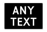 Personalised Any Text METAL Custom Sign Plaque. Indoors or Outdoors. 10 Colours, Various Sizes. Home Bar Man Cave Workshop Bedroom Address (A4 (283mm x 197mm), Black)