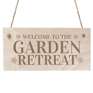 Garden Retreat Sign Engraved Hanging Garden Shed Summer House Sign Gift For Her Mum Nan Nanny Grandma