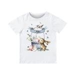 Pomchick | Personalised Easter T-Shirt Kids Custom Name Bunny Chick Egg Basket Spring Tee White