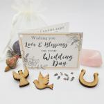 Wedding Day Gift Bag of Love and Blessings - Gemstone Keepsake with mini card
